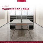 2-Person Workstation CWZ001 (1.59m) – Office Workstation with Side Cabinet